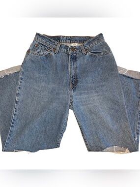Vintage Levi’s 512 High Waisted Slim Fit Tapered Leg Medium Wash Jeans 28”